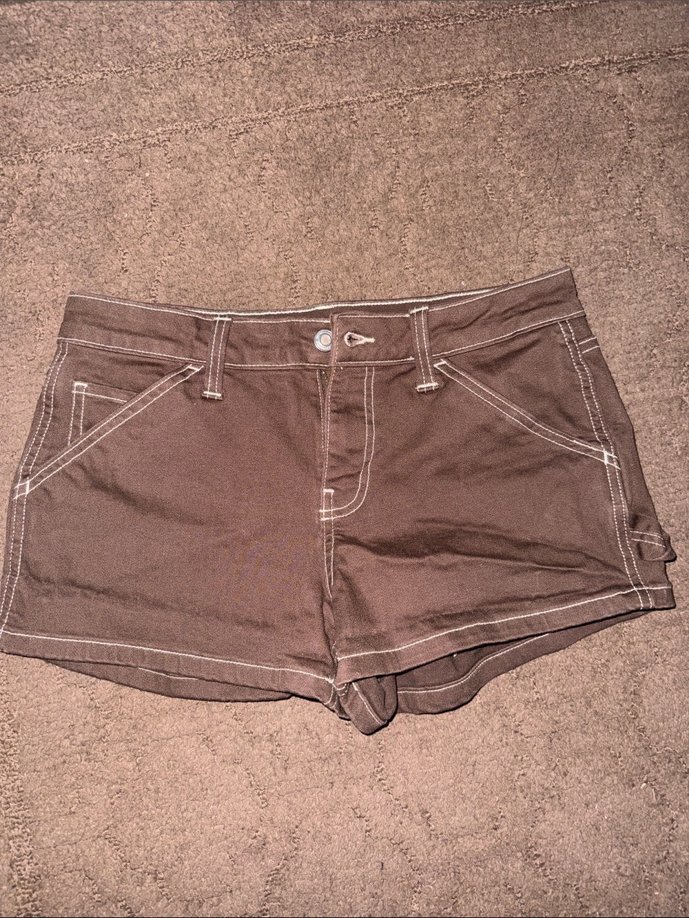 No Boundaries Brown Denim-Style Jean Shorts